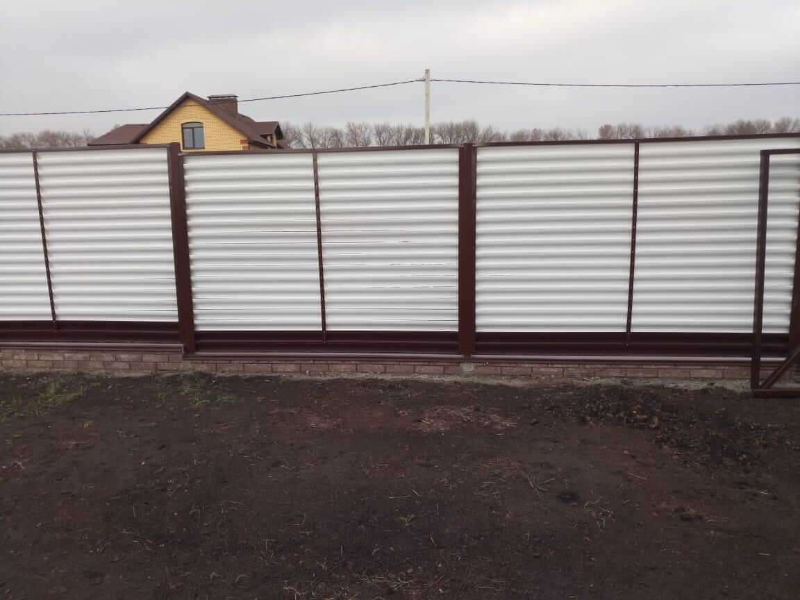 Забор-жалюзи 22м RAL9003/9003 Белый двусторонний фото 1 в России