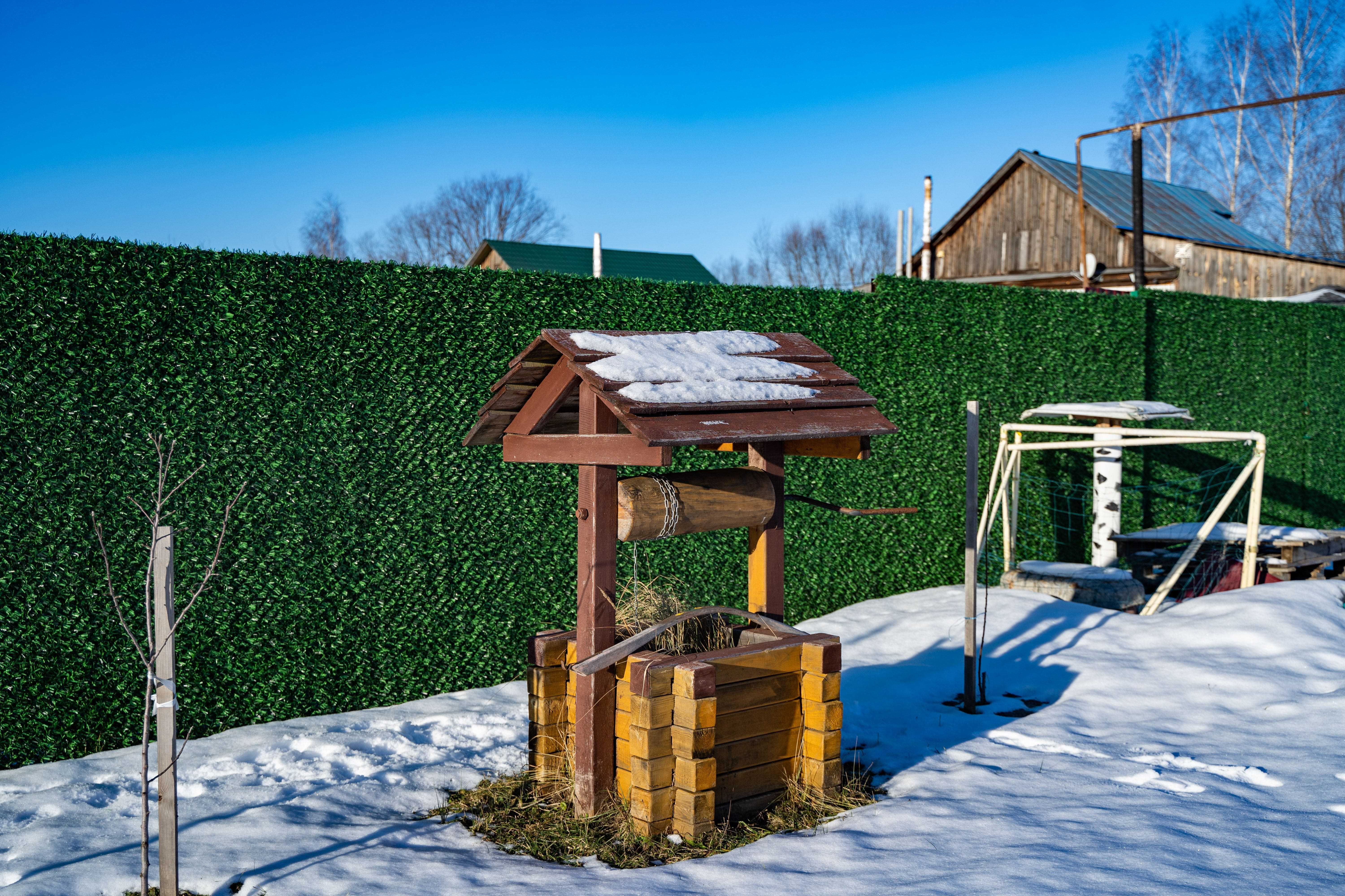Вечнозеленый забор Grass Fence рулон 2м фото 7 в России